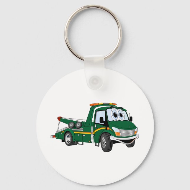Chaveiro Cartoon Verde Tow Truck (Frente)