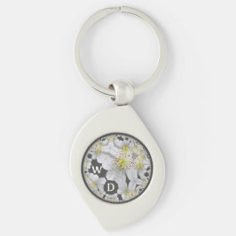 Chaveiro Carvões De Arte Flamental De Abstrato Monogramas