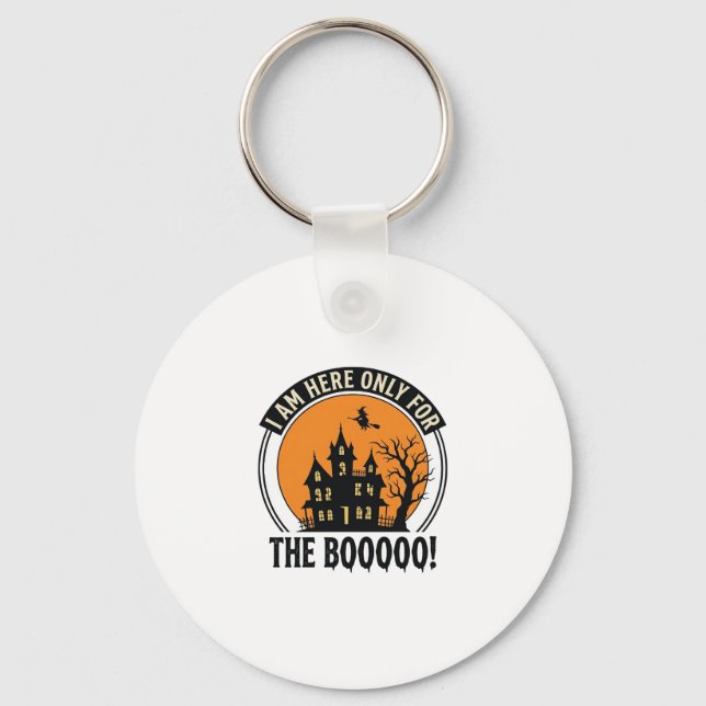 Chaveiro Casa Assombrada de Halloween Engraçada Boo Vintage (Frente)
