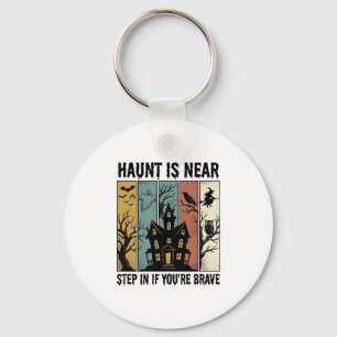 Chaveiro Casa Assombrada Halloween Gravura Vintage Design A