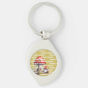 Chaveiro Casa Cogumelo nome personalizado caprichoso
