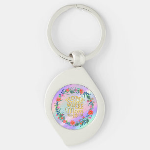 Chaveiro Casa é onde a mãe está presente para Dia de as mãe