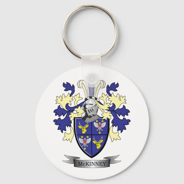 Chaveiro Casaco de armas da McKinney Family Crest (Frente)