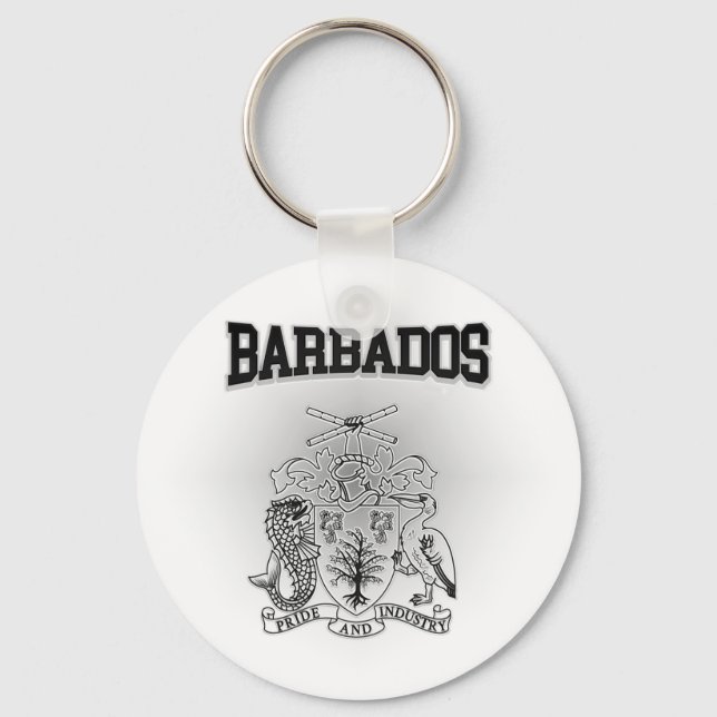 Chaveiro Casaco de Armas de Barbados (Frente)