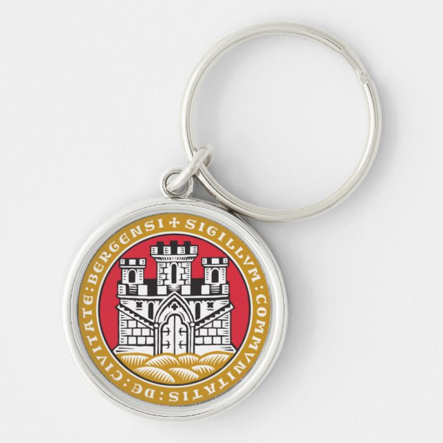 Chaveiro Casaco de Armas de Bergen, Noruega (Frente)