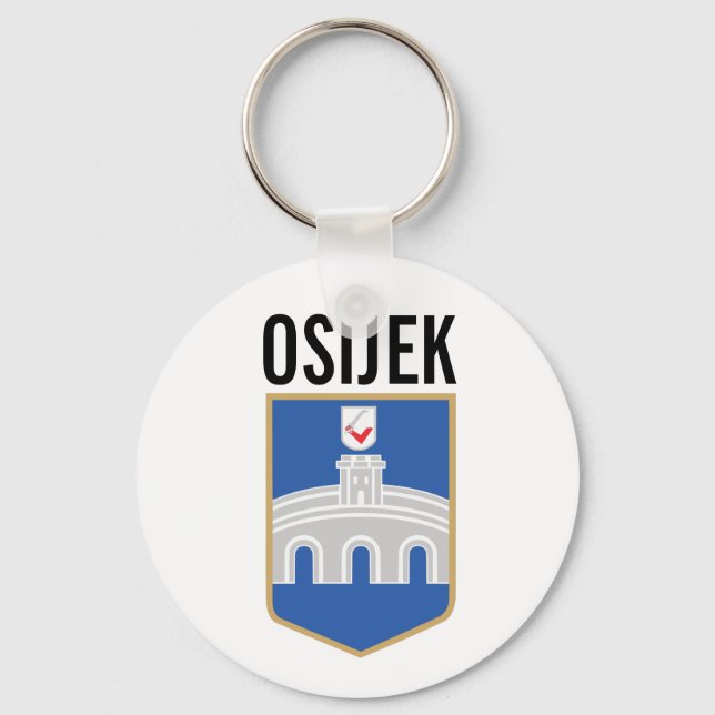 Chaveiro Casaco de armas de Osijek, Croácia (Frente)
