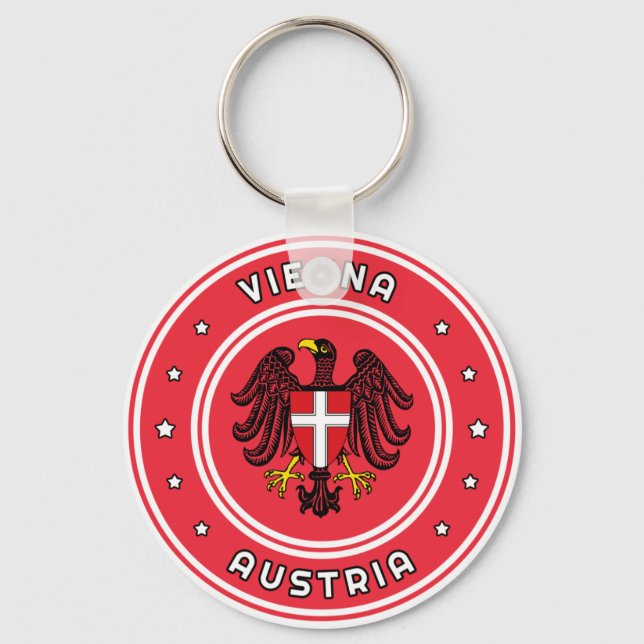 Chaveiro Casaco de Armas de Viena, Áustria (Frente)