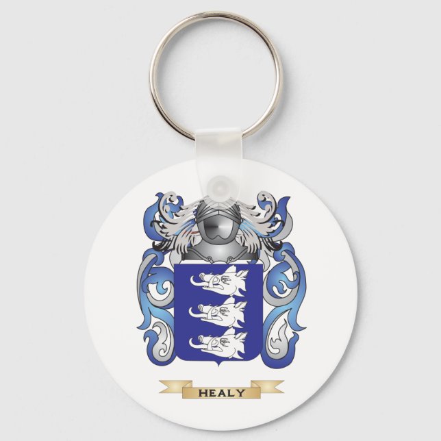 Chaveiro Casaco de armas saudáveis (Crest Familiar) (Frente)
