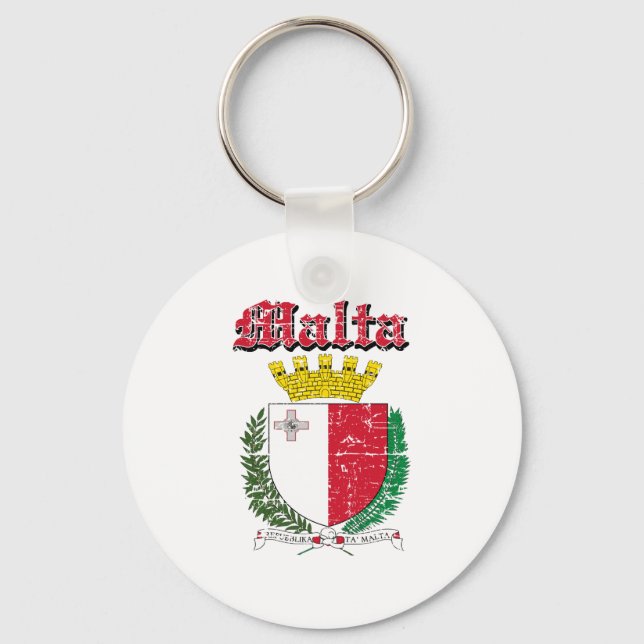 Chaveiro Casaco de designs de armas de Malta (Frente)
