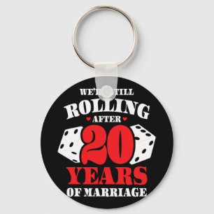 Chaveiro Casais Casados 20 Anos - 20 Engraçado Anni