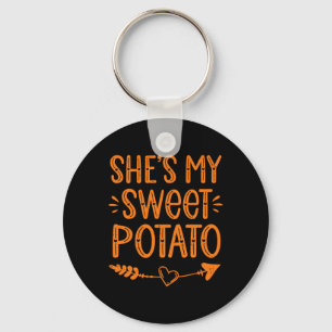 Chaveiro Casais de Ação de Graças Ela é minha doce Potat