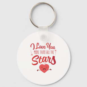 Chaveiro Casal Arte Eu Te Amo Mais Do Que Todas As Estrelas