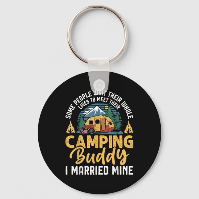 Chaveiro Casal de Camping Engraçado Amantes de Camping Parc (Frente)