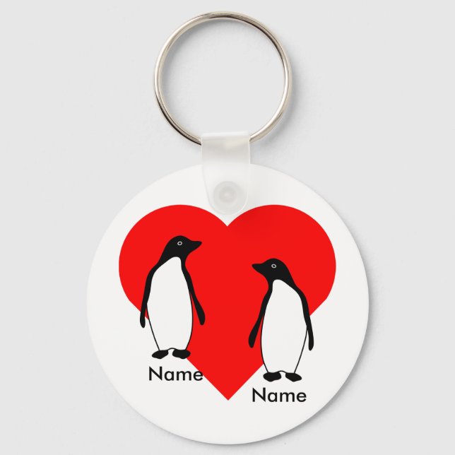 Chaveiro Casal do Penguin Love (Frente)