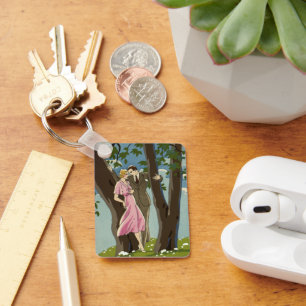 Chaveiro Casal dos Newlyweds do amor e romance do art deco