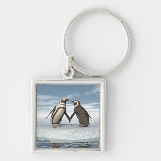 Chaveiro Casal dos pinguins (Frente)