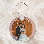 Chaveiro Casal Elegante Noiva e Favor de Casamento Fotográf<br><div class="desc">Noiva Elegante e Casal Foto de Casamento de chaveiro</div>