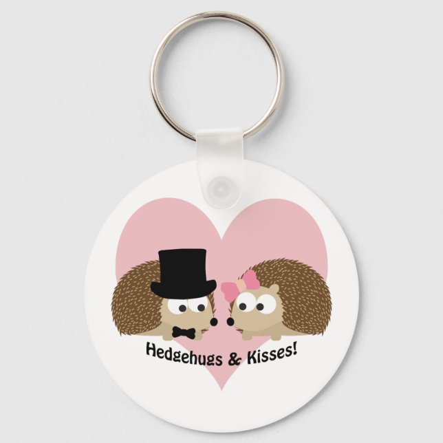 Chaveiro Casal Hedgehugs e Kisses Hedgehog (Frente)