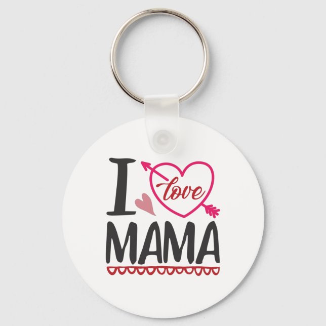 Chaveiro Casal presente que amo mamãe (Frente)