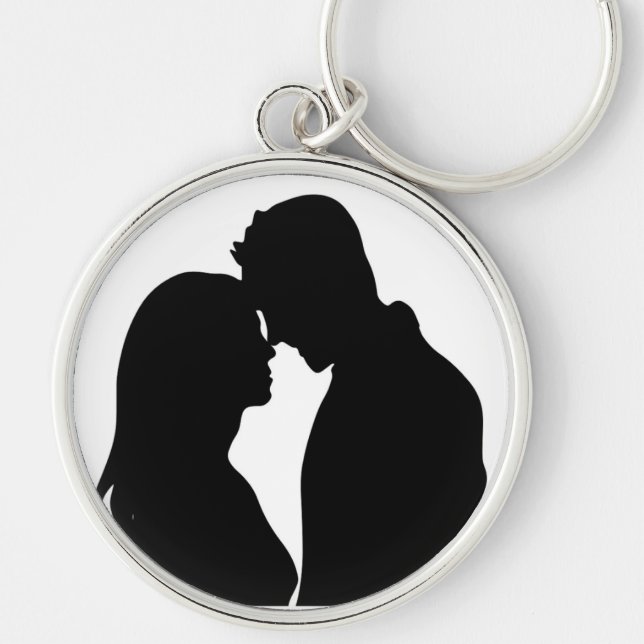 CHAVEIRO CASAL ROMÂNTICO SILHOUETTE (Frente)