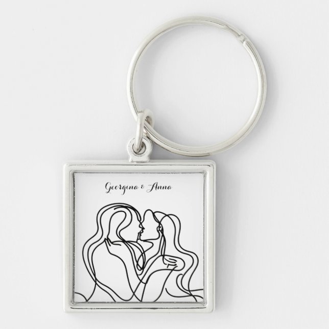 Chaveiro Casal Sapphic Personalizado (Frente)