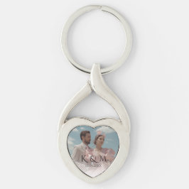 Chaveiro Casamento com imagem Vintage Pastel Elegante 