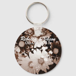 Chaveiro casamento da margarida boêmia do país ocidental