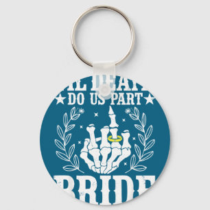 Chaveiro casamento de Halloween até que a morte nos separe