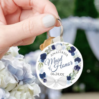 Casamento de Madrinha de casamento Floral Azul Ele