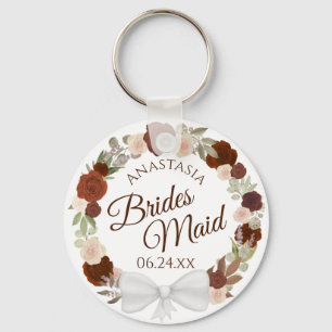 Chaveiro Casamento Floral De Wreath De Bridesmaid Elegant A