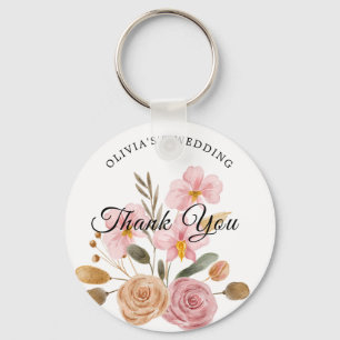Chaveiro Casamento Floral Elegante