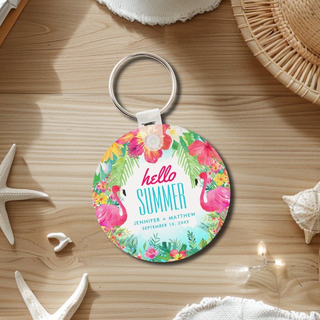 Chaveiro Casamento "Hello Summer" Favor do Partido Tropical (Criador carregado)