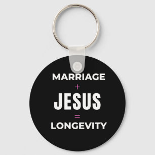 Chaveiro Casamento + Jesus = Longevidade