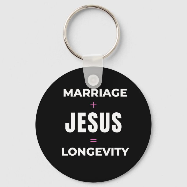 Chaveiro Casamento + Jesus = Longevidade (Frente)