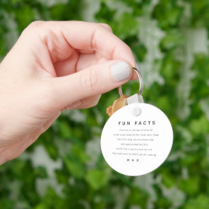 Chaveiro Casamento minimalista fatos engraçados e divertido