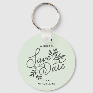 Chaveiro Casamento Salva a Data Caligrafia