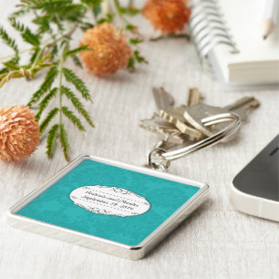 Chaveiro Casamento tema damasco Simples Moderno de Tonelada