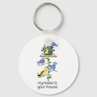 Chaveiro Casas de Pássaros Minha Casa é Sua Casa