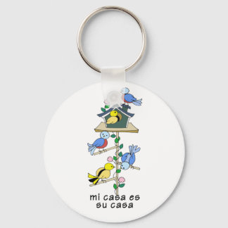 Chaveiro Casas de Pássaros Minha Casa é Sua Casa - Espanhol