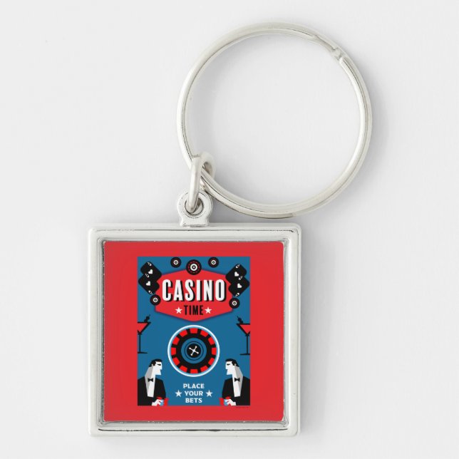 Chaveiro Casino Gambling Poker Roulette (Frente)