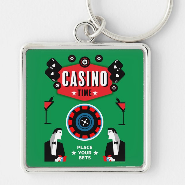 Chaveiro Casino Gambling Poker Roulette (Frente)
