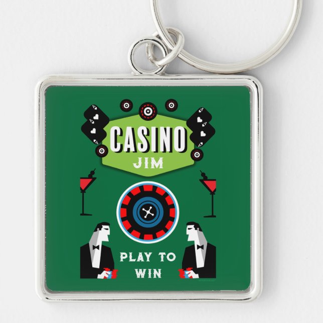 Chaveiro Cassino Jogos de Poker Roleta  (Frente)