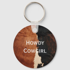 Chaveiro Castanho Negro Sudoeste Faux Cowhide