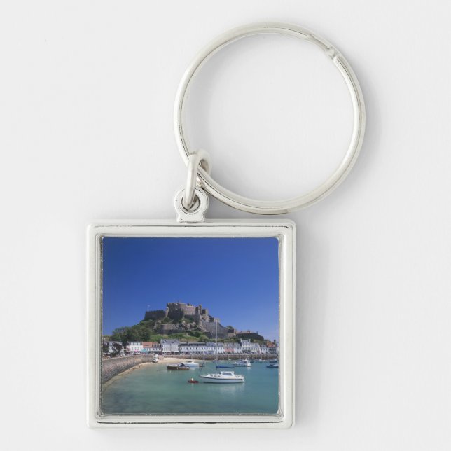 Chaveiro Castelo Mount Orgueil e porto, Gorey, Jersey (Frente)