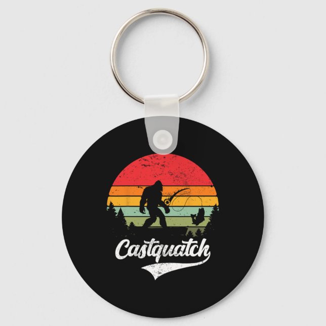 Chaveiro Castquatch Engraçado Byss Pescador Meme de Pesca (Frente)