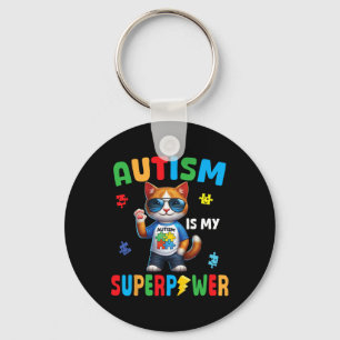 Chaveiro Cat Autismo É Meu Super Poder Aceitar Suporte Amo