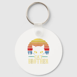 Chaveiro Cat Brother Vintage Style Retro Gift For Cat Lover