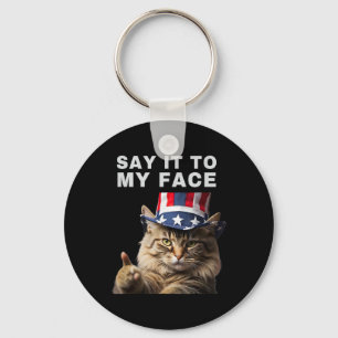 Chaveiro Cat Diz Isso Ao Meu Rosto Kamala Harris