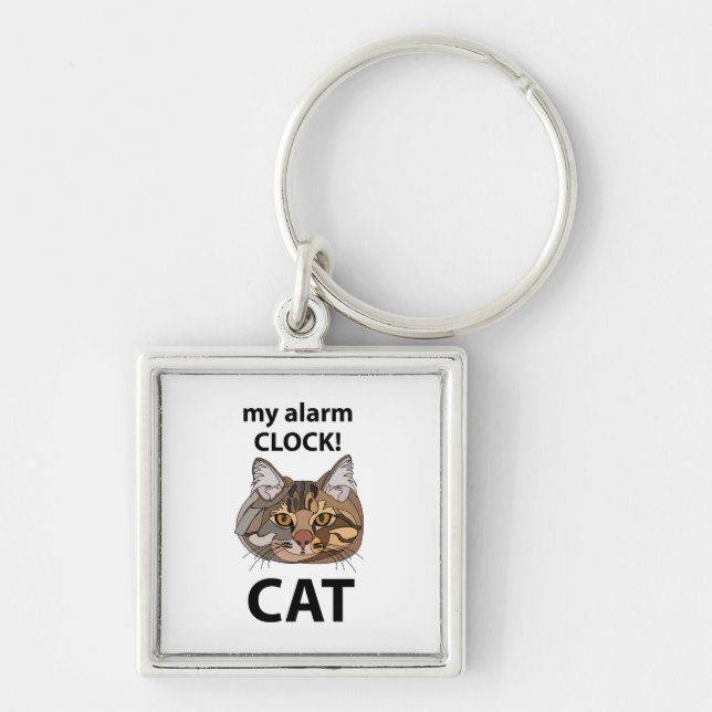Chaveiro Cat Face Meu Alarme Clock Tabuleiro Gato (Frente)