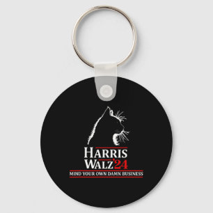 Chaveiro Cat Harris Walz 2024 Kamala Harris 2024 Tim Walz 2